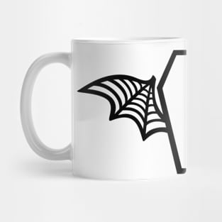 Batwing Coffin - Black on White Mug